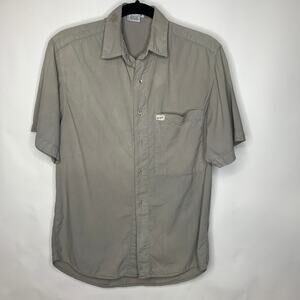 Vintage Guess Tan Shirt Grunge Worn Sz Small